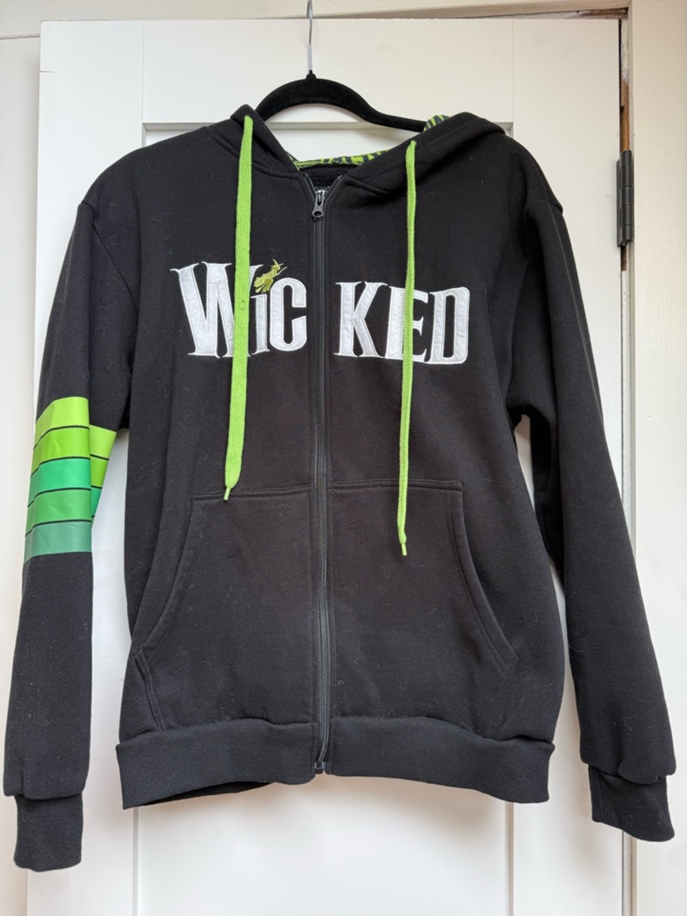 Wicked Black & Neon Green Zip-Up Hoodie